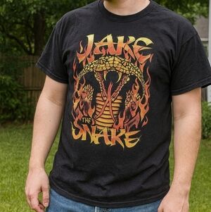 Wrestling Jake The Snake shirt Men's Size XL black